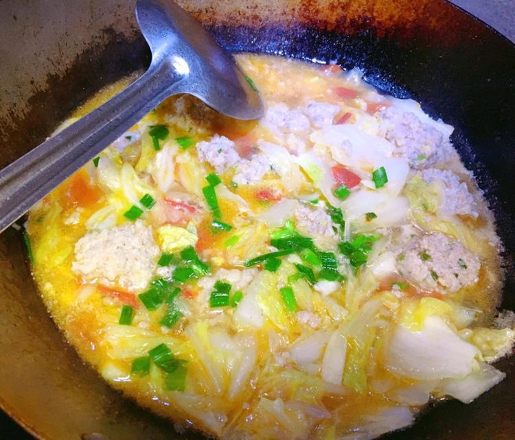 亲子番茄丸子盖饭