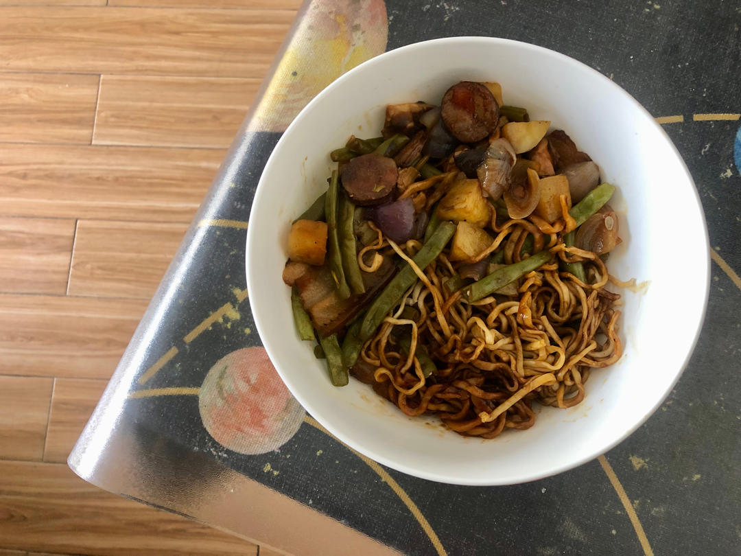 电饭煲豆角焖面