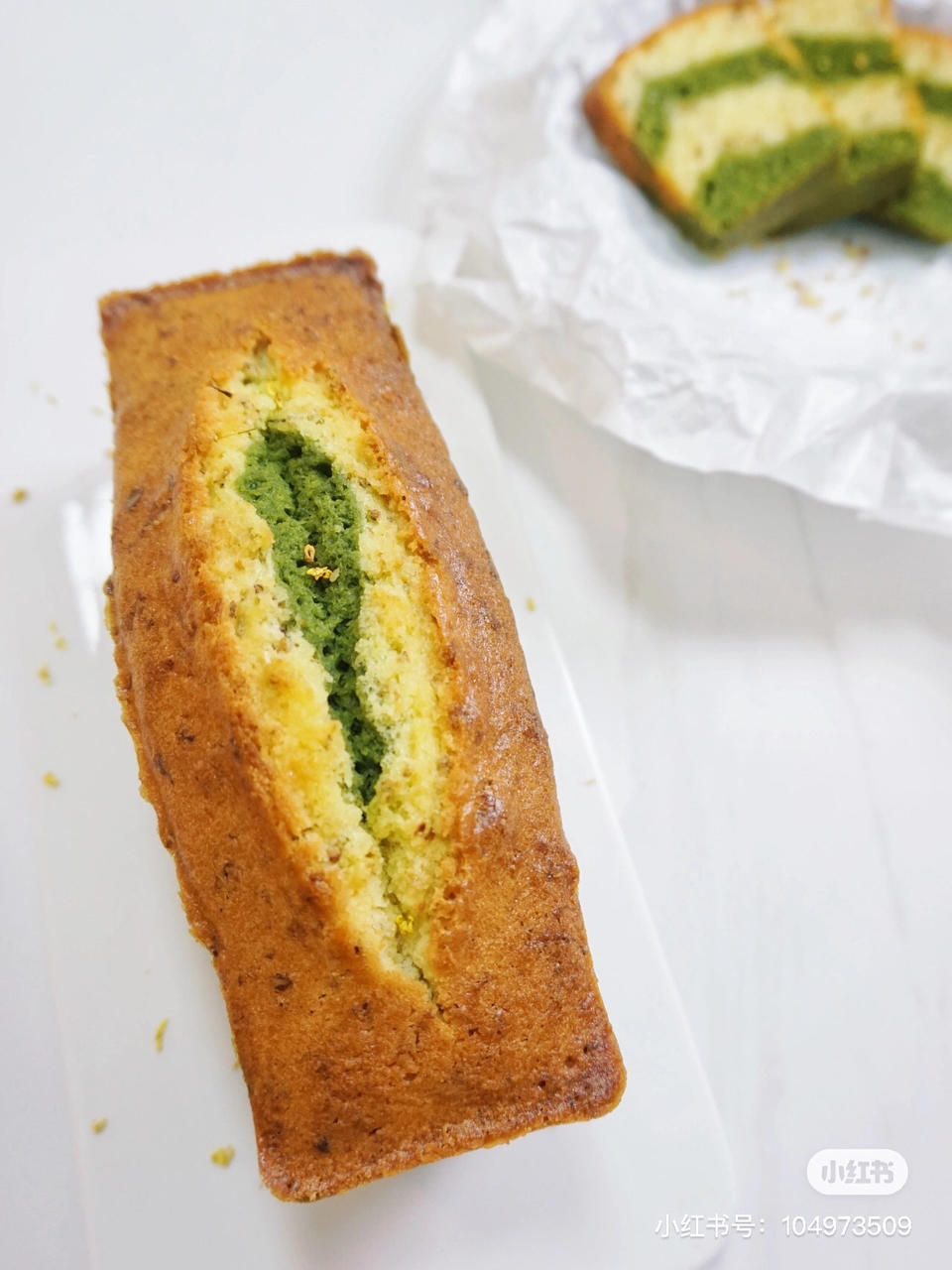 冬季养膘计划🌱🌼抹茶桂花磅蛋糕
