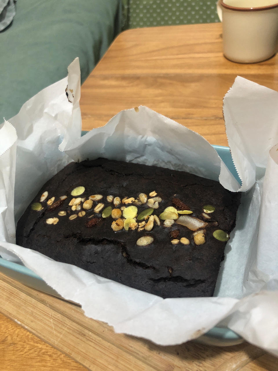 健康低卡 无油无蔗糖/全麦香蕉可可布朗尼蛋糕（搅一搅就完成！）