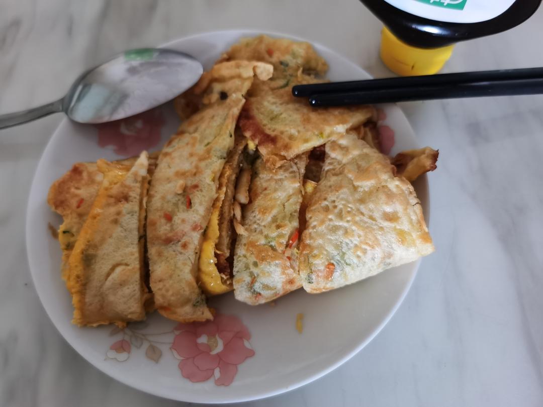 简单快手蔬菜鸡蛋煎饼
