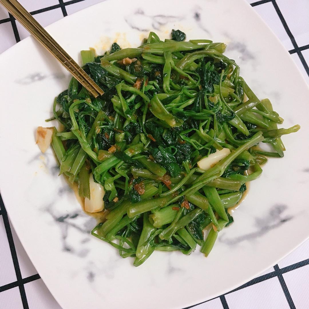 马拉盏炒空心菜（通菜）