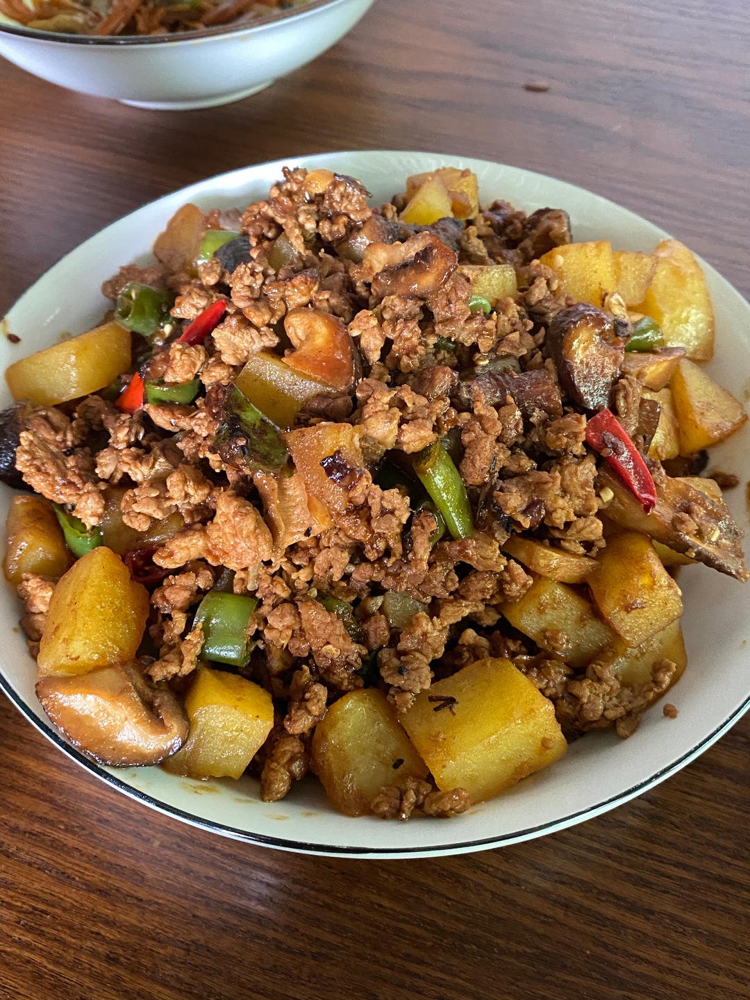 ㊙️香菇土豆肉沫拌饭❗️比外卖还好吃