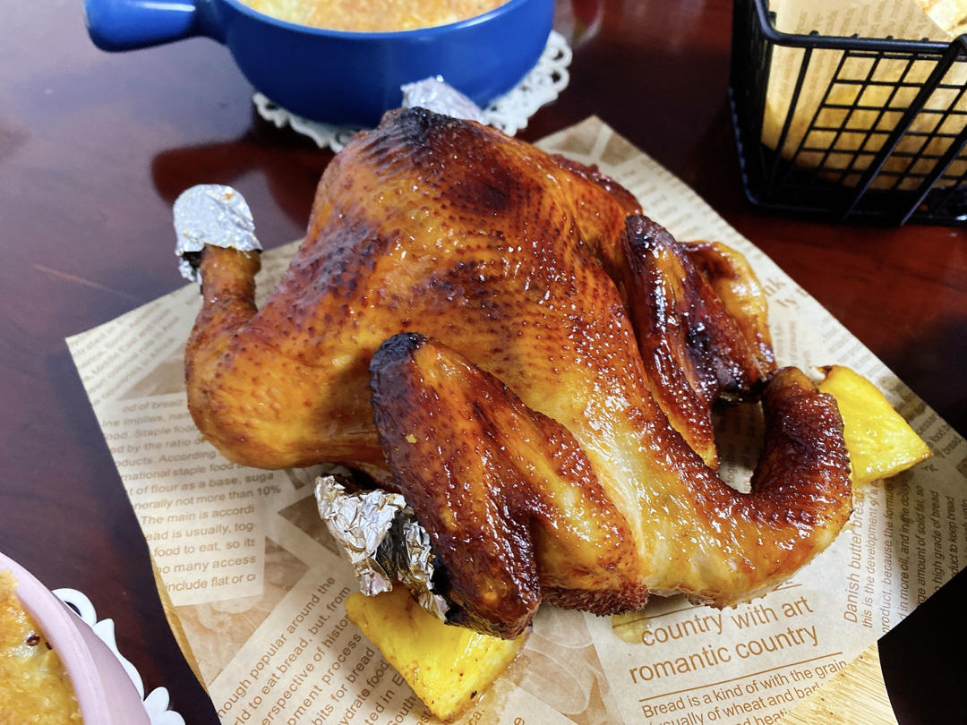 脆皮苹果🍎烤鸡（空气炸锅版）