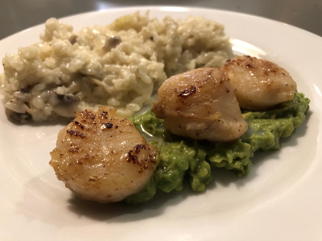香煎扇贝&牛肝菌松露炖饭（Risotto）