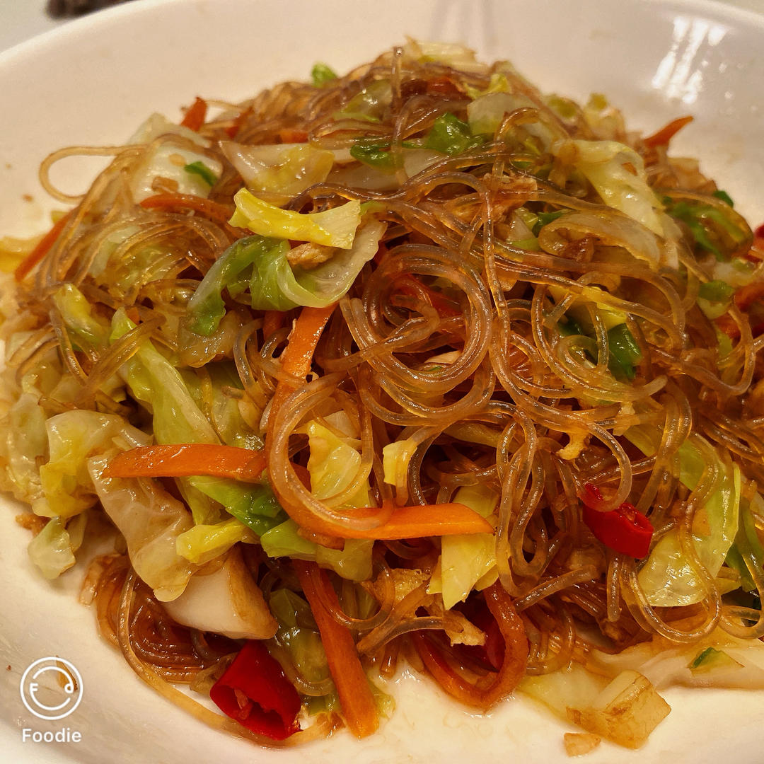 粉丝炒包菜