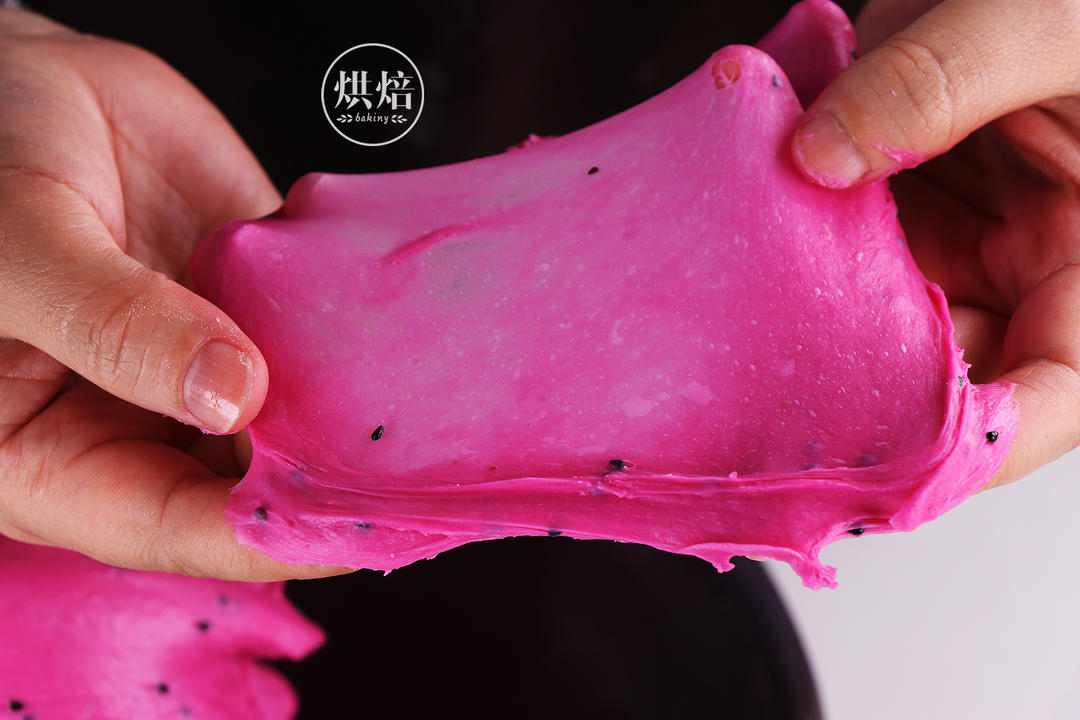 芝士火龙果面包（无色素）的做法 步骤5