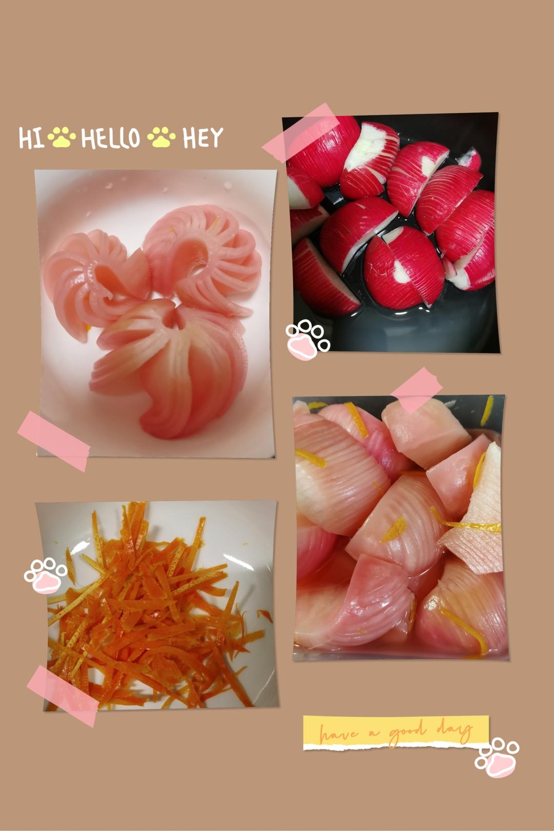 年夜饭头道菜～鸿运当头（樱桃小萝卜）