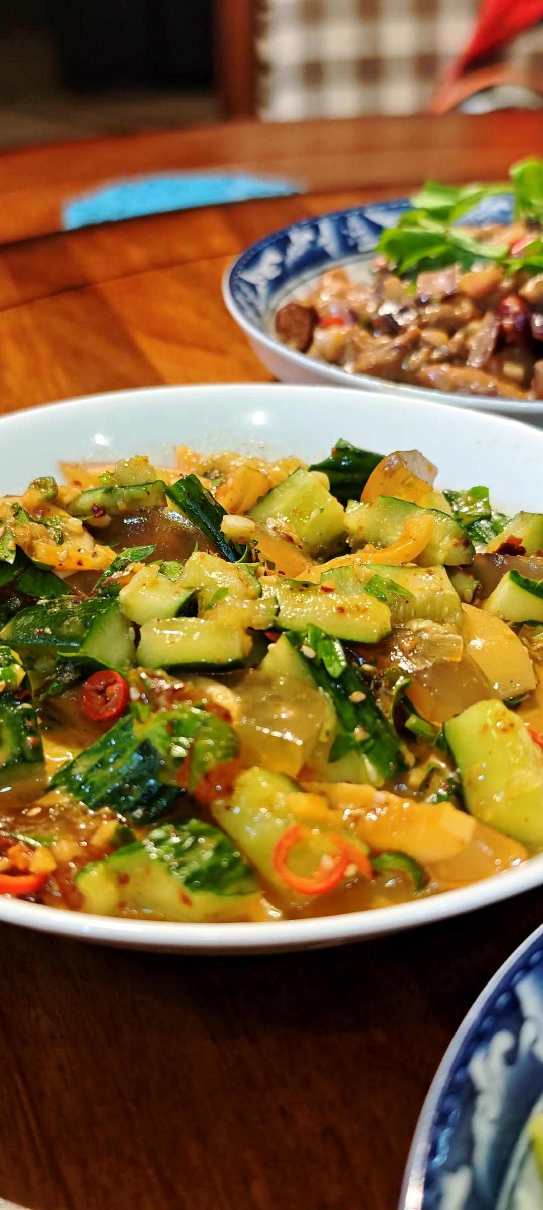 夏日开胃小凉菜“皮蛋拌黄瓜🥒”开胃减脂