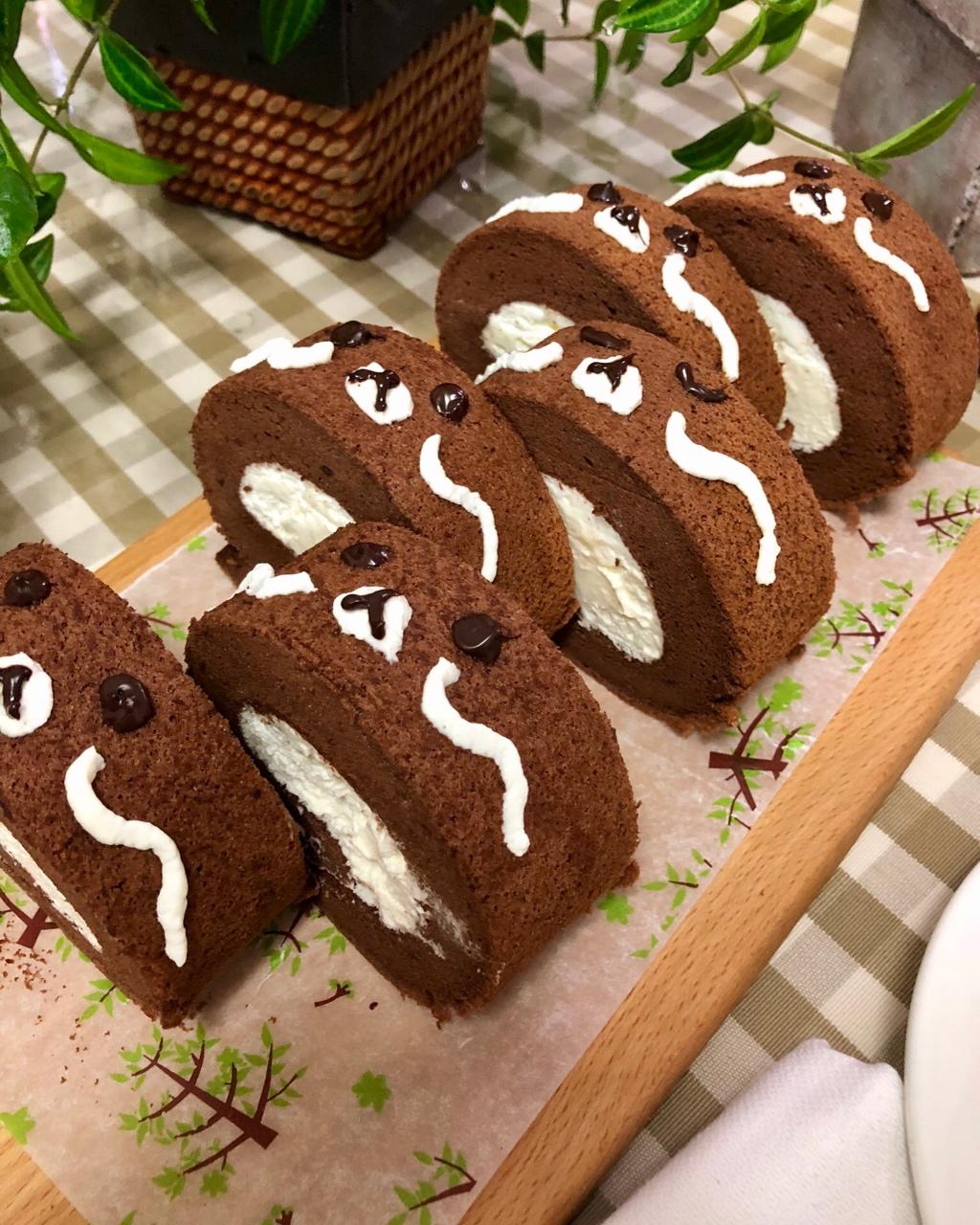 超浓郁卷不裂的巧克力蛋糕卷