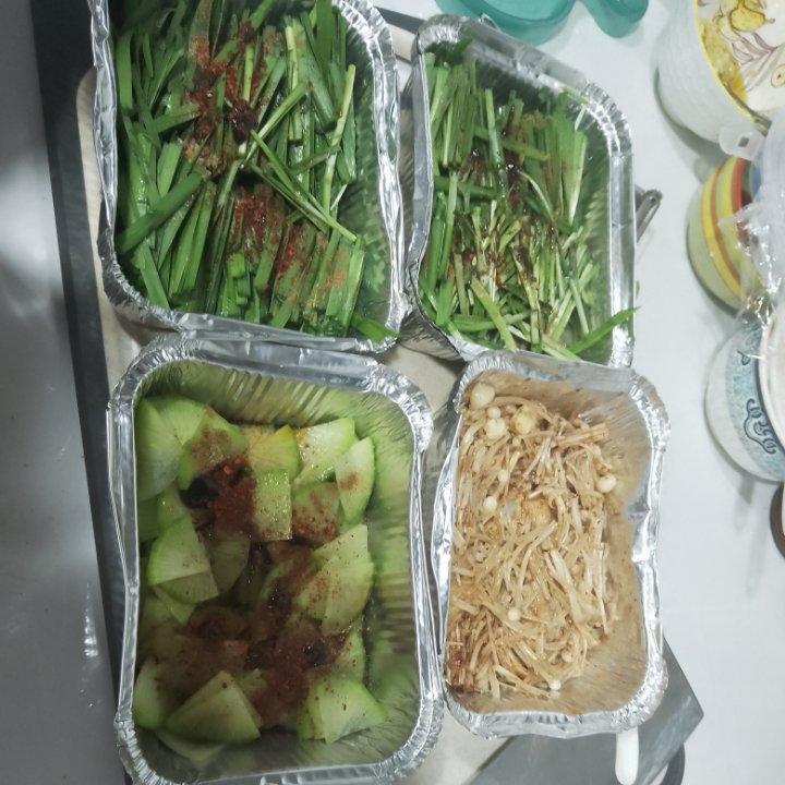 烤韭菜（烤箱版）懒人不洗锅