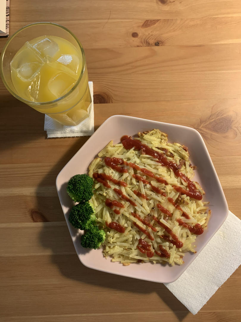 香葱培根煎薯饼