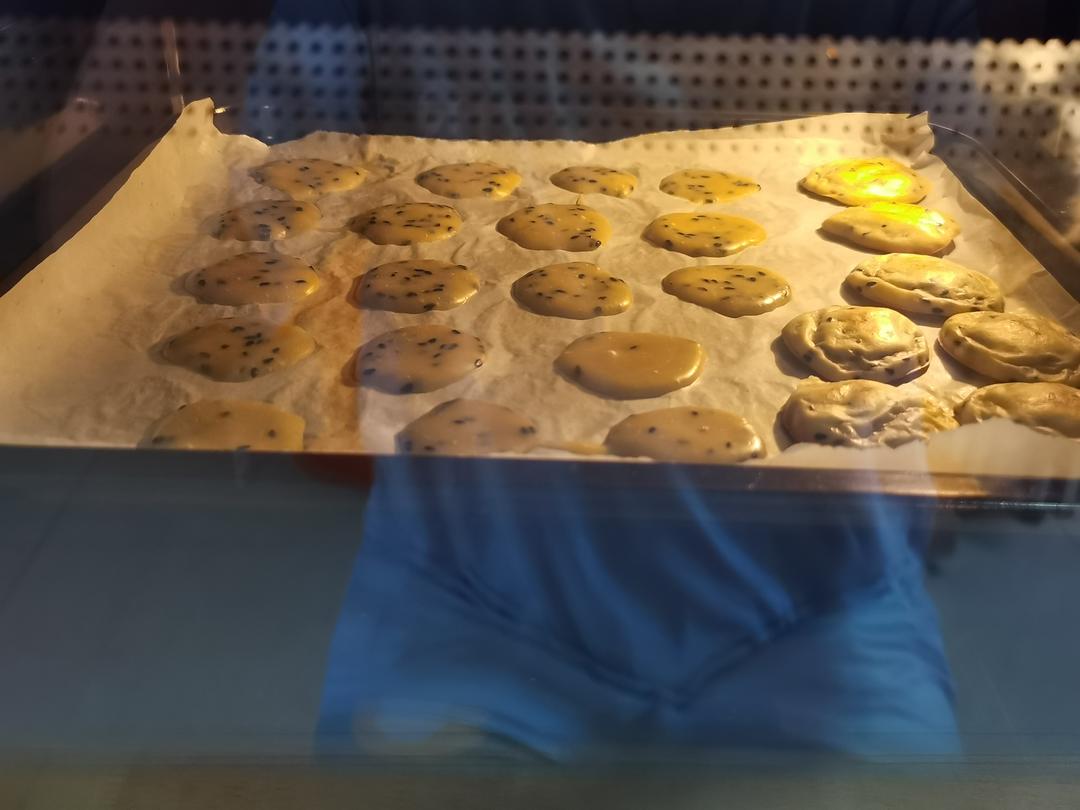 牛奶鸡蛋黑芝麻薄脆小饼干