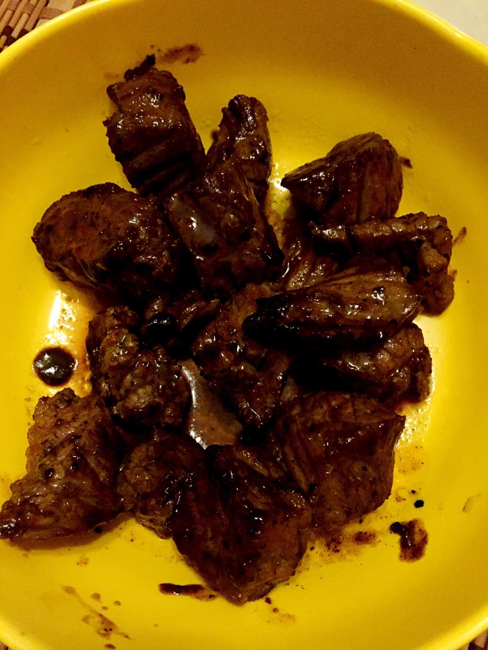 黑椒杏鲍菇牛肉粒