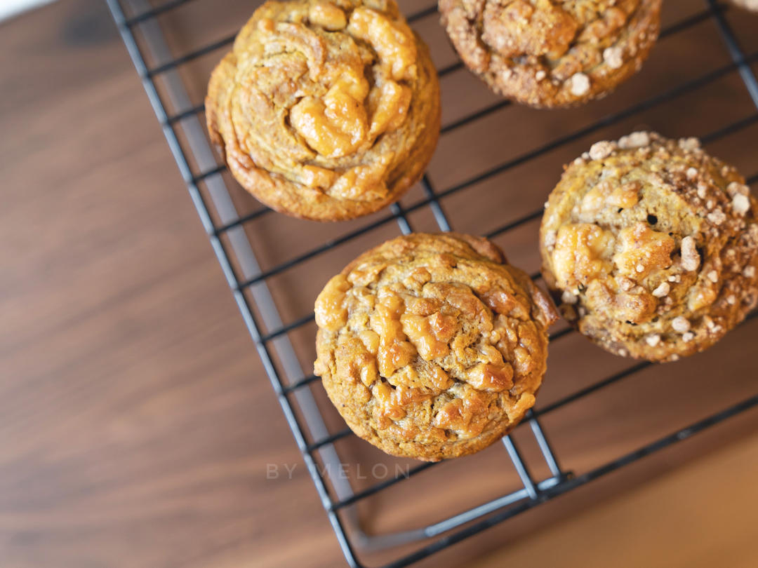 健康低糖南瓜奶油奶酪奶酥粒玛芬