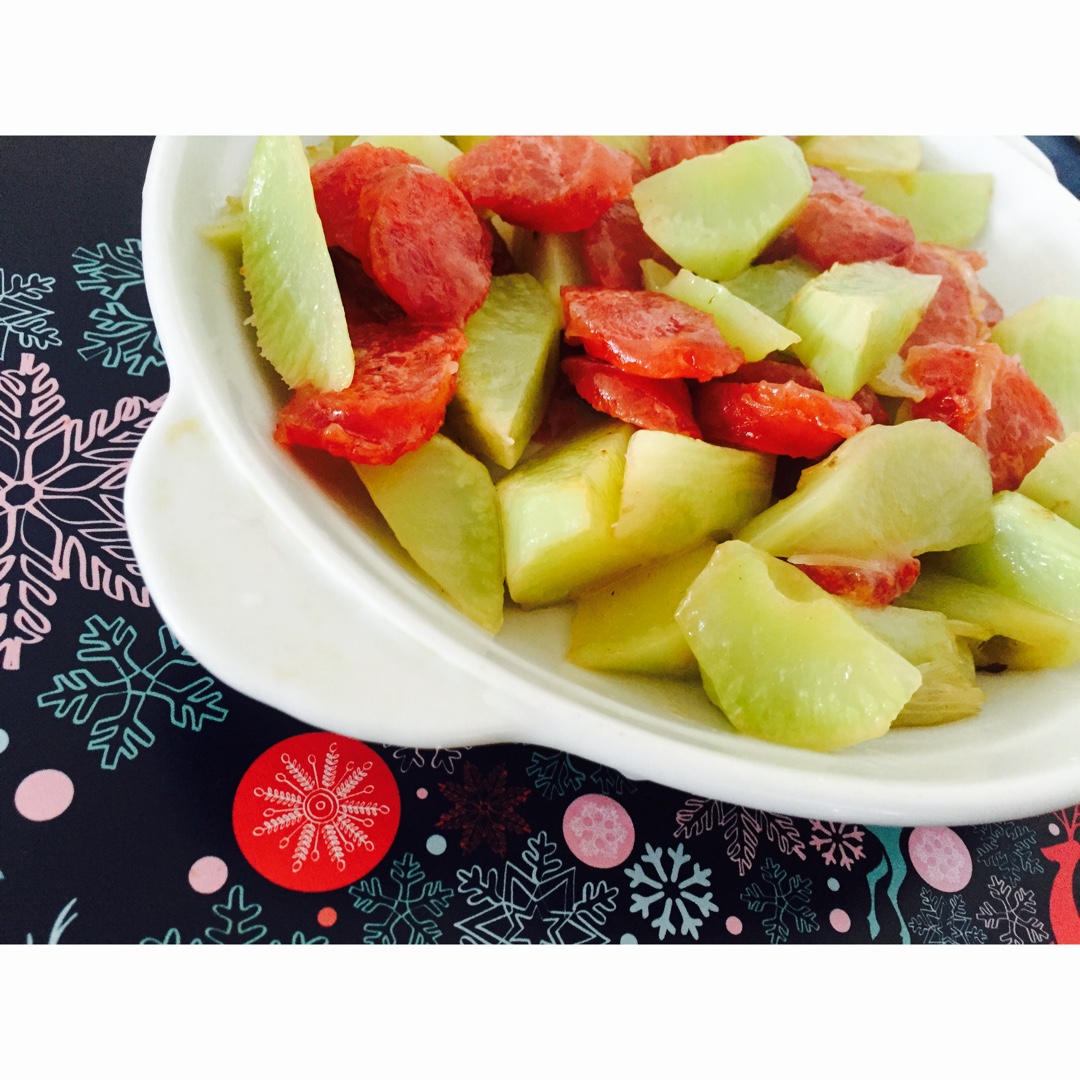 莴苣丝炒腊肠