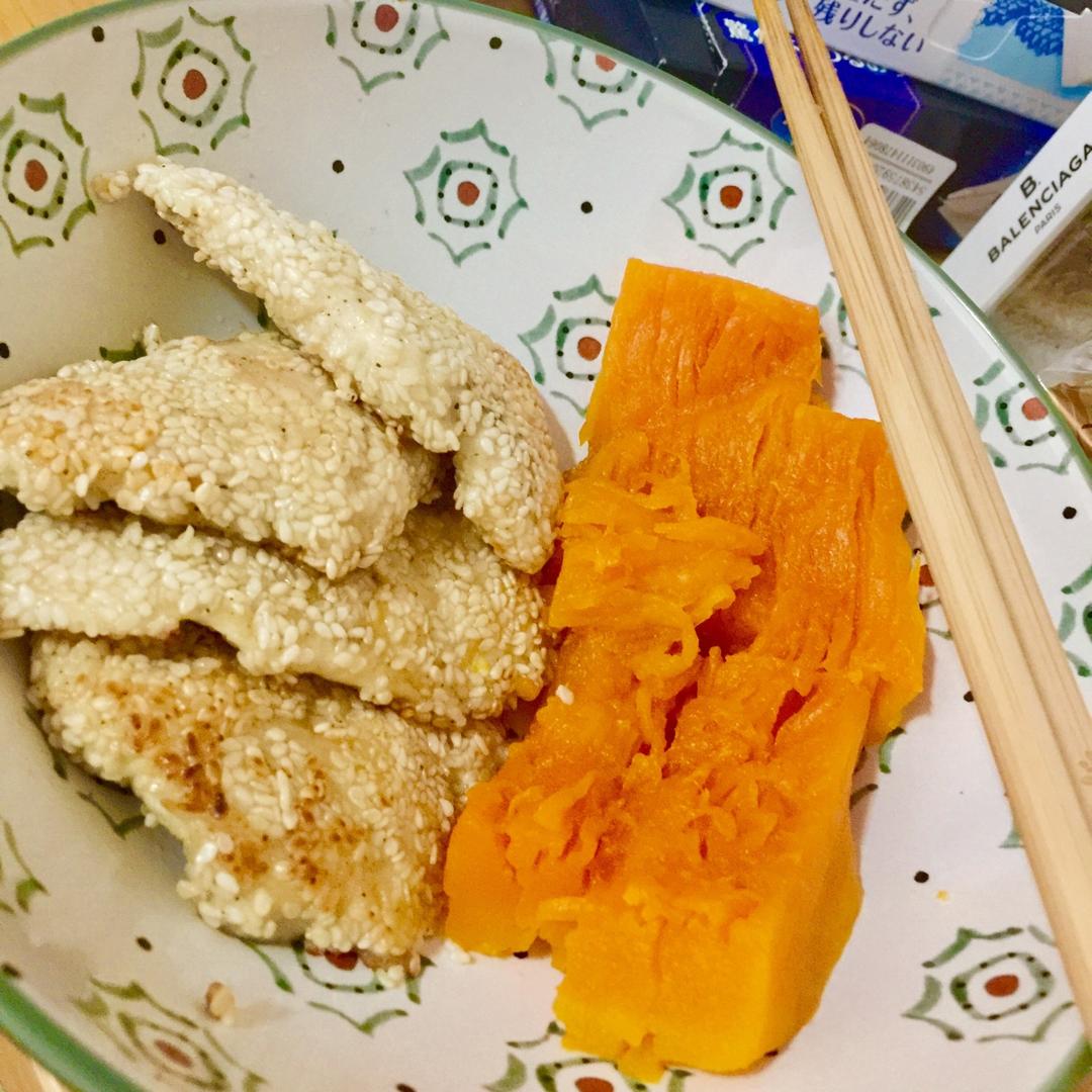 芝麻煎鸡胸
