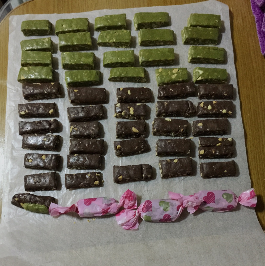 手工抹茶牛轧糖