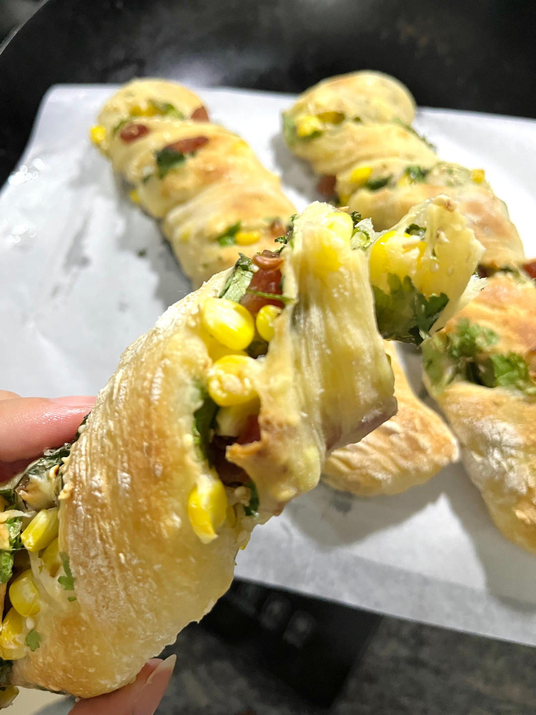 橄榄菜腊肠扭扭棒｜无糖低油·免揉面