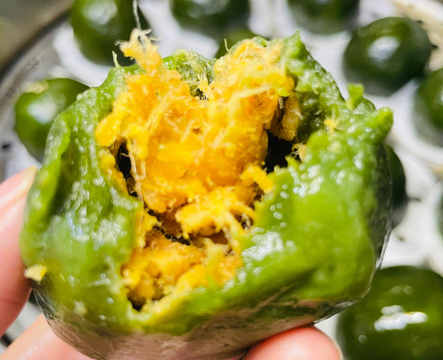 🌿清明限定·软糯不塌的蛋黄肉松青团(附保姆级教程)的做法