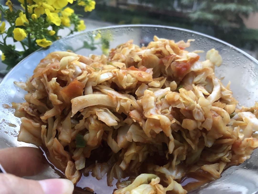 西红柿炒茴子白