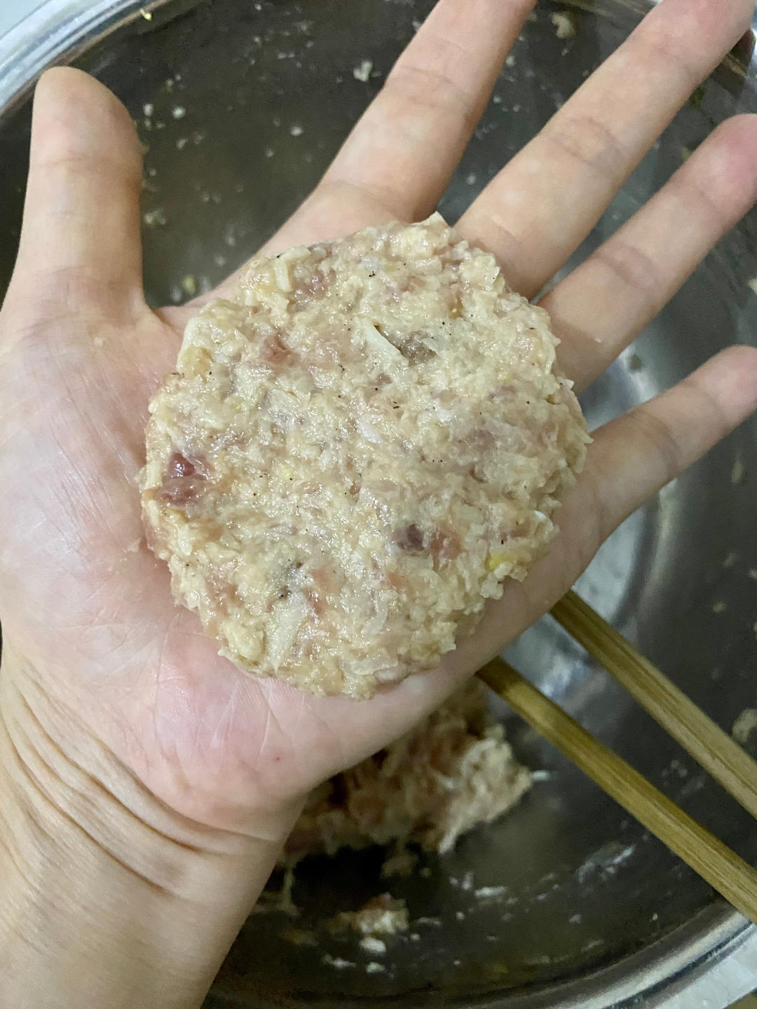 藕饼（有肉好香）的做法 步骤7