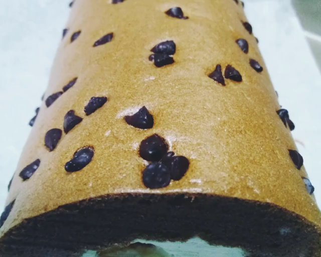 巧克力+巧克力豆蛋糕卷