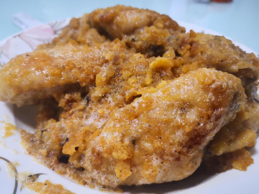 非油炸免烤箱咸蛋黄脆皮鸡翅