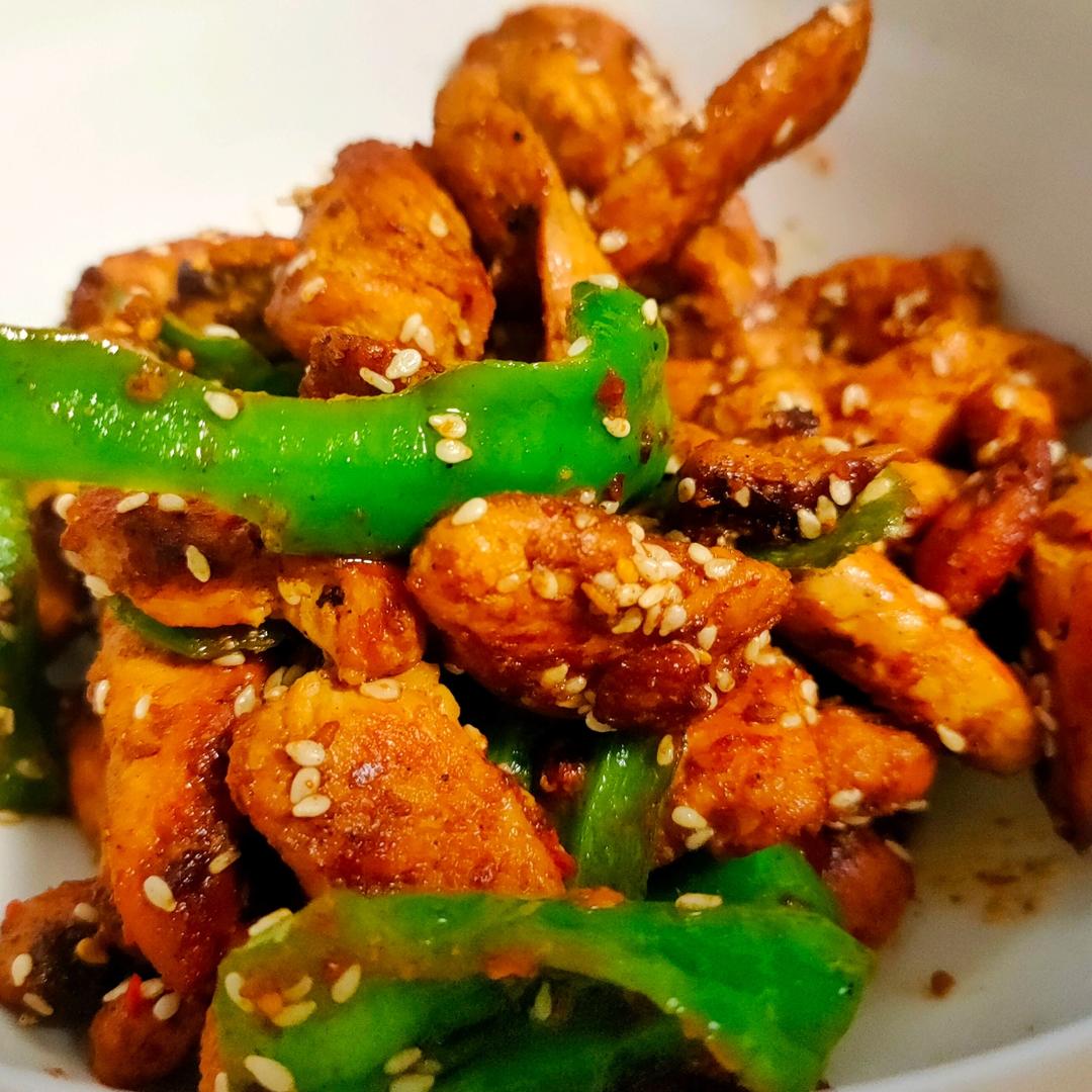 孜然鸡胸肉，低脂低卡好吃无压力。