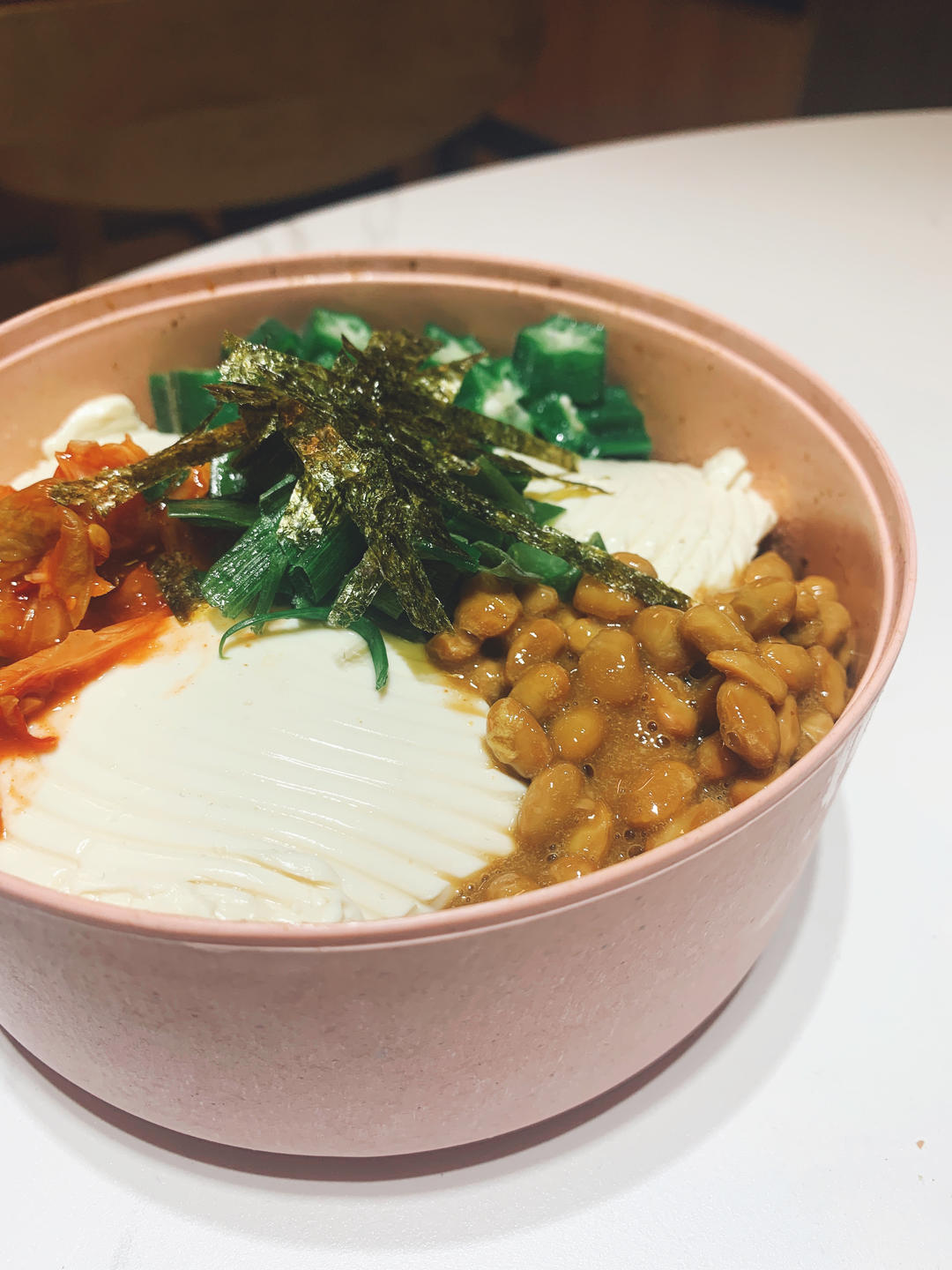 纳豆・秋葵・キムチ・豆腐丼