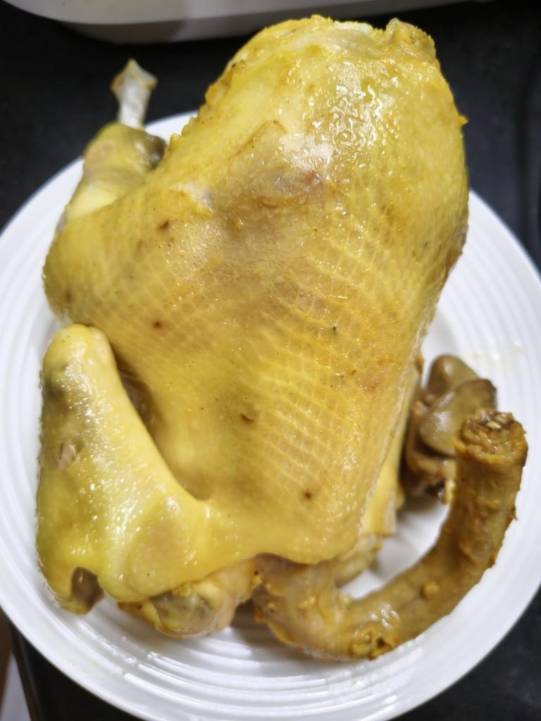 电饭锅盐焗鸡的做法 步骤17