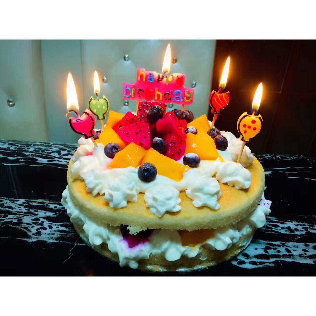 【零失败】不会裱花没关系的水果裸蛋糕 芒果裸蛋糕 完美戚风胚