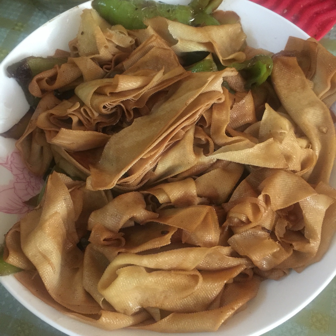 尖椒炒豆皮