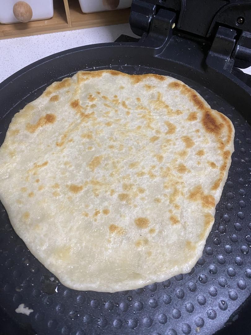 新手版家常烙饼，在家大饼夹一切