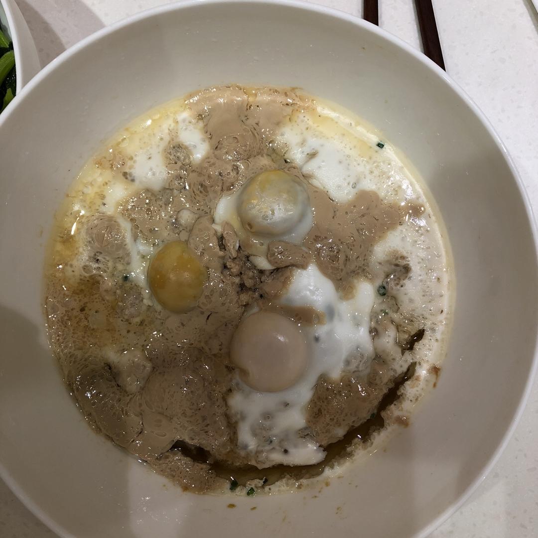 老上海风味的肉饼子蒸蛋