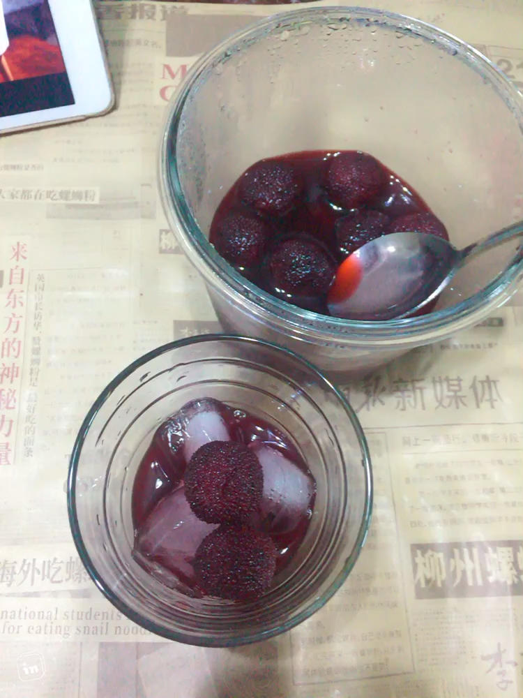杨梅的超爽吃法—可乐杨梅汤