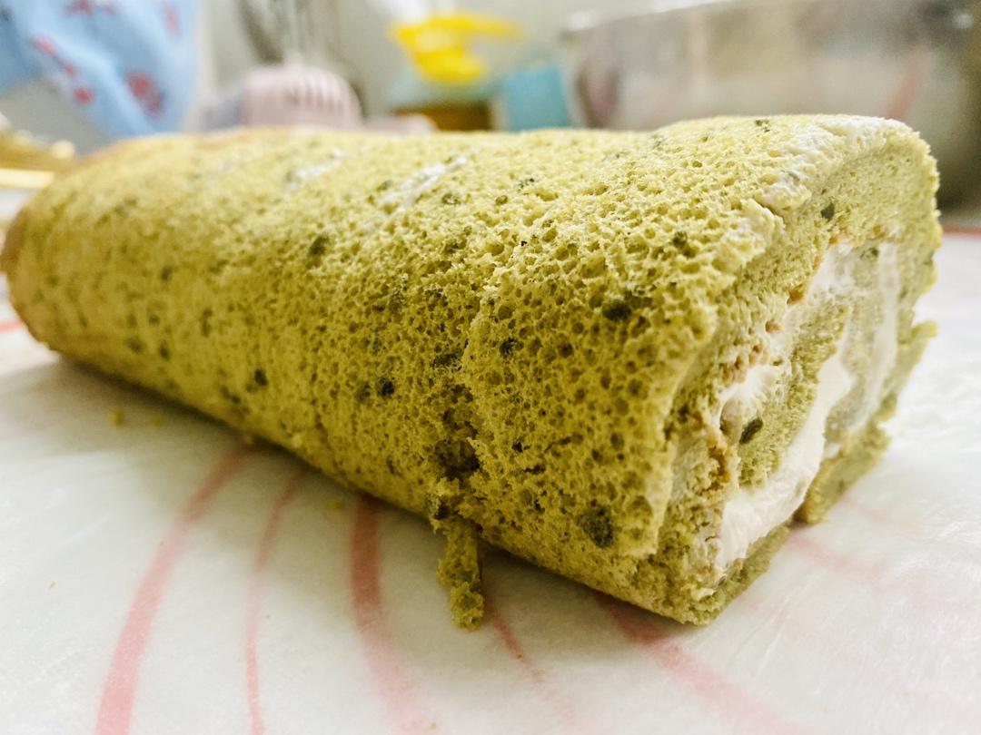 抹茶红豆蛋糕卷