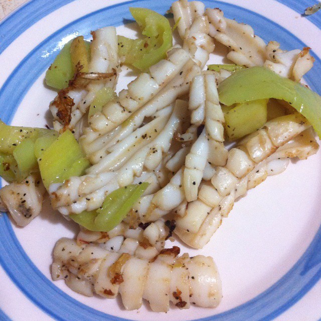 青椒炒鱿鱼