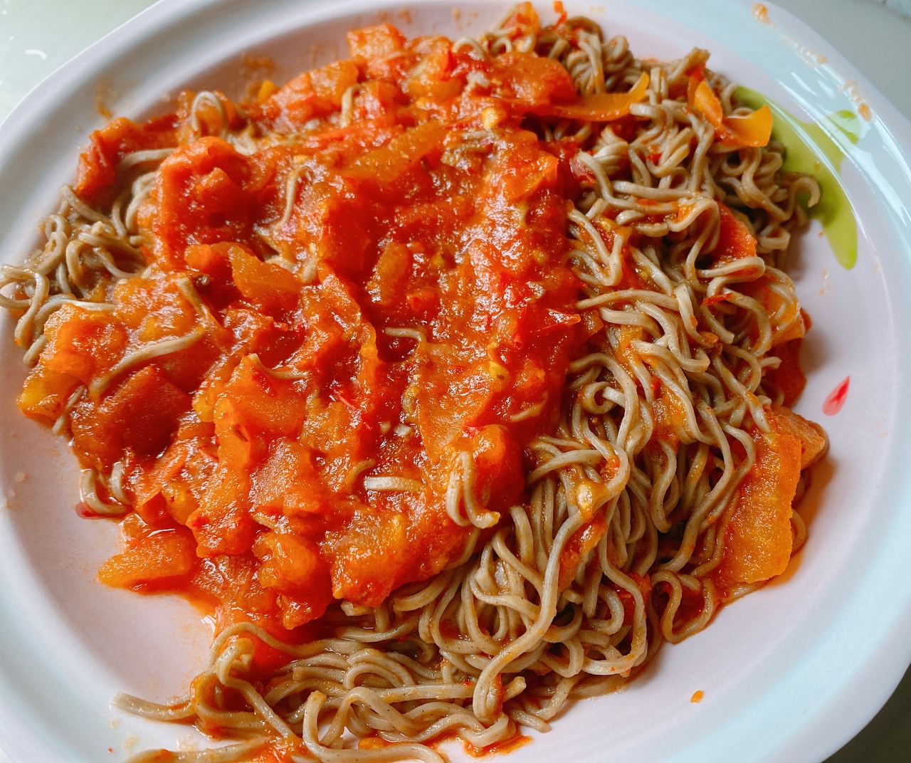 番茄牛肉酱荞麦面（低卡）的做法