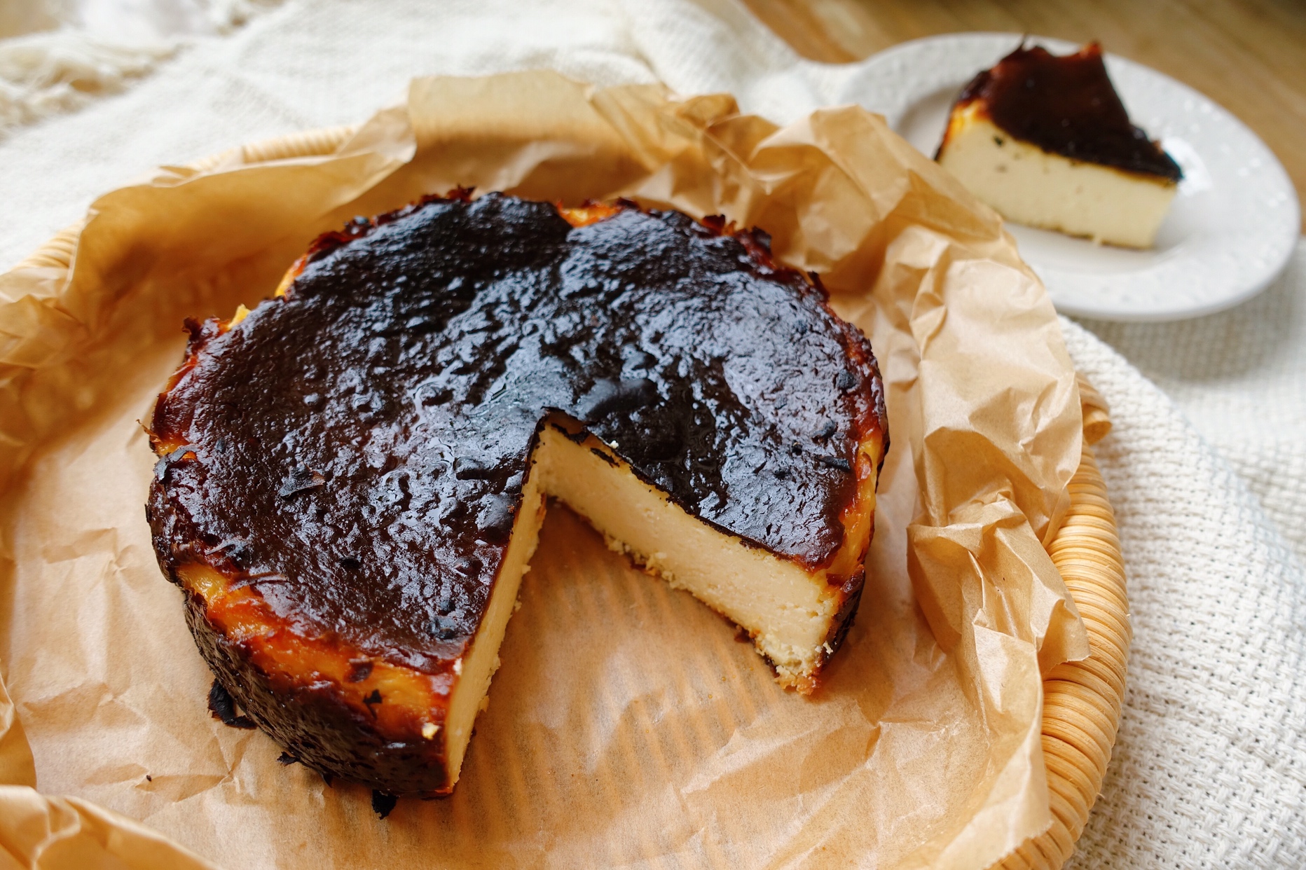 巴斯克焦芝士蛋糕🍮Basque Burnt Cheesecake的做法