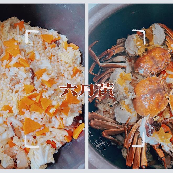 六月黄｜大闸蟹焖饭的做法