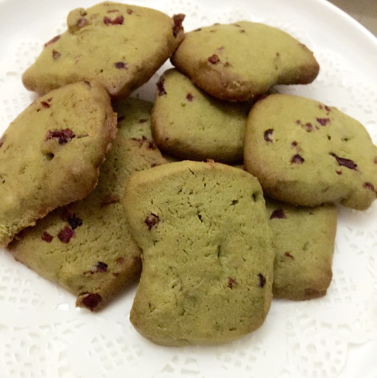 抹茶蔓越莓饼干