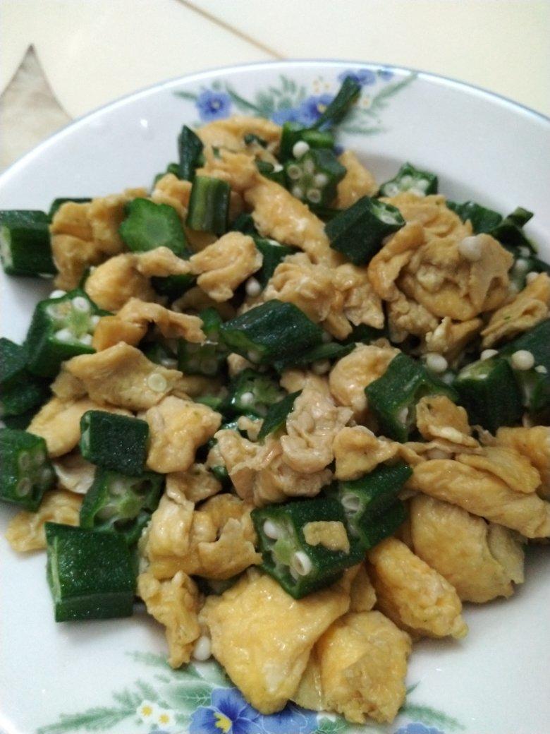 秋葵炒鸡蛋
