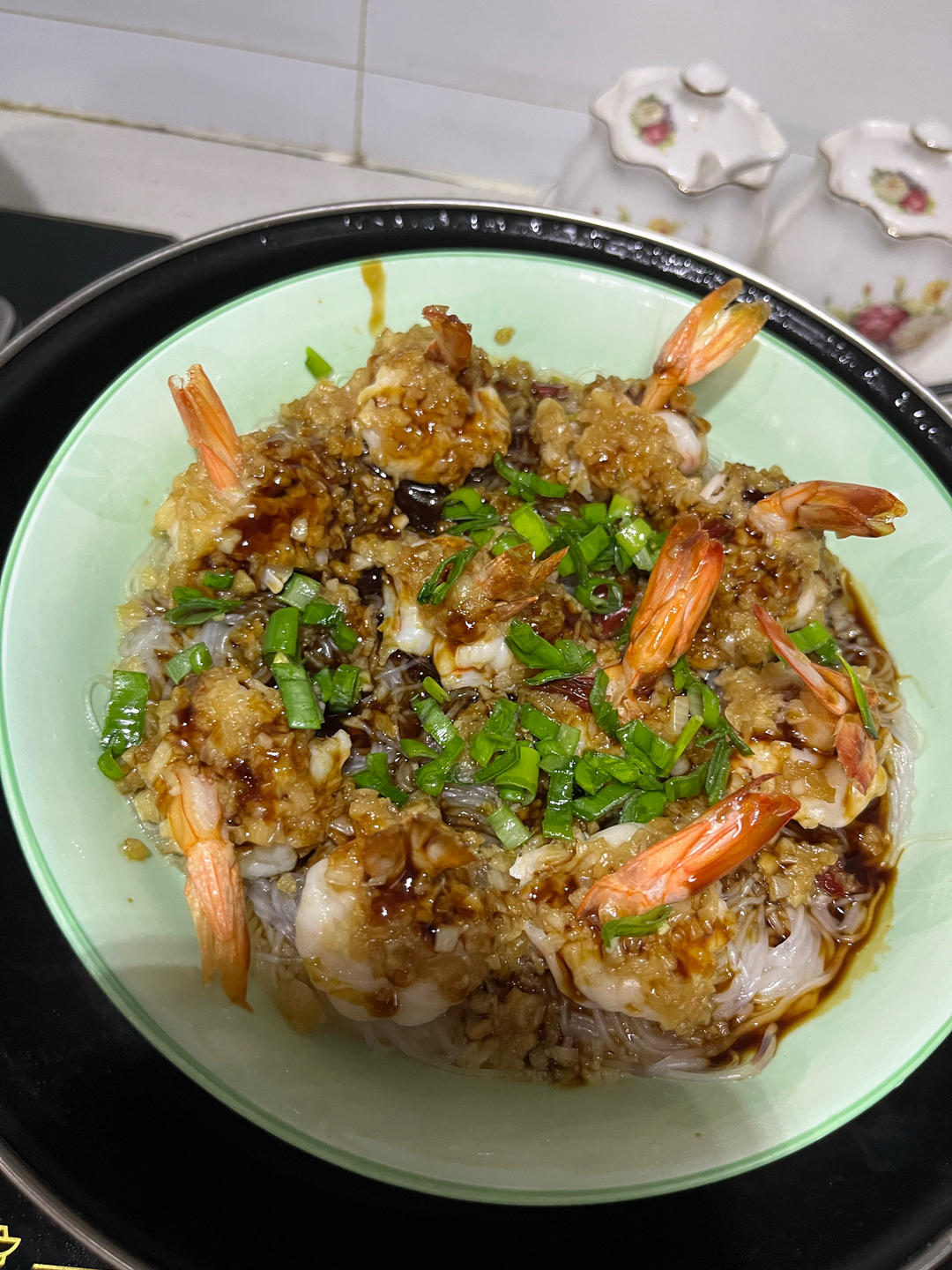 年夜菜之腰缠万贯~蒜蓉粉丝蒸虾尾