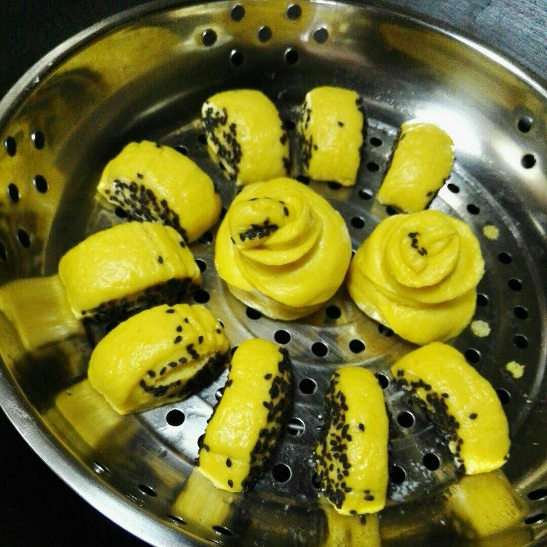 萌萌哒南瓜馒头（面包机轻松揉面）