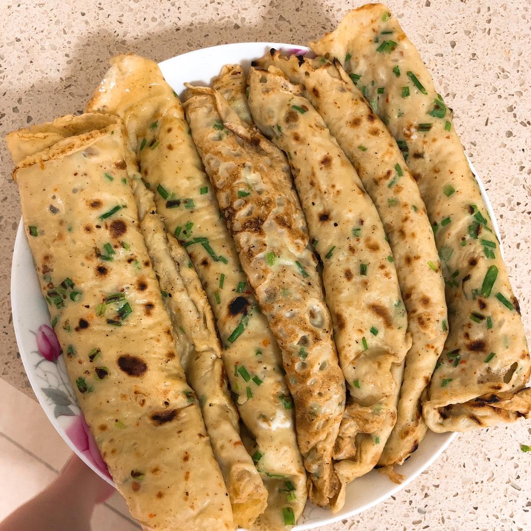 摊小葱鸡蛋饼
