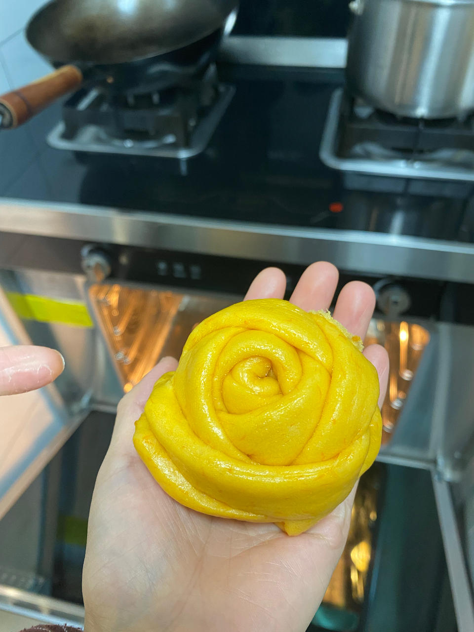 玫瑰花馒头（南瓜版）