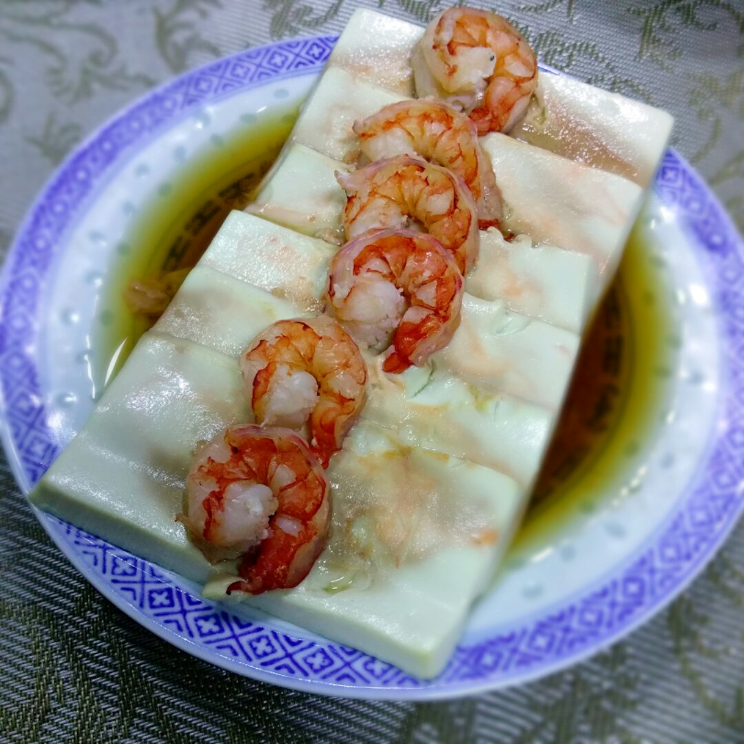 虾堡豆腐 | 爸爸厨房 VOL . 132 鲜虾 豆腐 料酒 蒸鱼豆豉 盐