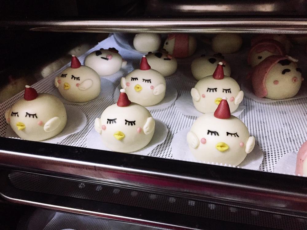 圣诞小鸡家族馒头