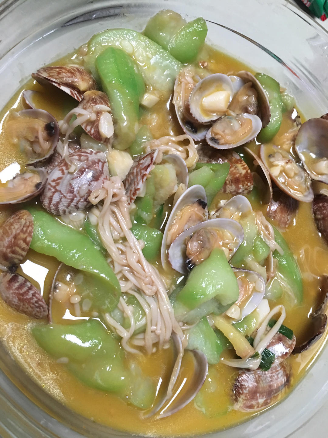 [家常菜]简单快手的花蛤炒丝瓜/花蛤丝瓜汤